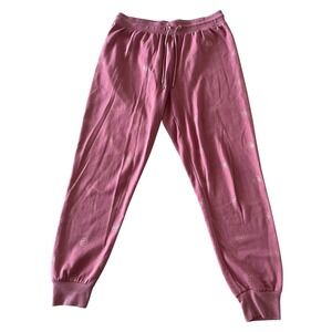 Bebe Sport Logo Jogger Sweatpants Womens L Mauve Pink Y2K Lounge Athleisure